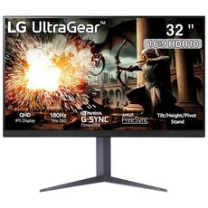 LG전자 QHD 울트라기어 180Hz 게이밍 모니터, 80cm, 32GS75Q