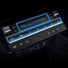 미르파크 그랜저GN7 호환 인포테인먼트 네비게이션 보호필름, 1GB, 듀얼 풀오토 공조기 보호필름(초고투명)