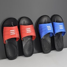 철공자 미니 삼선슬리퍼 학생 사무실 학교 사무실 병원 실내화, 2개, 블루