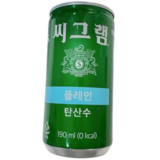 씨그램 플레인 탄산수, 190ml, 24개