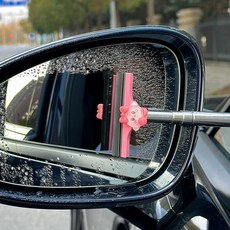 刮水神器 汽車後視鏡刮水器雨刮器可伸縮多功能車載好物擦反光鏡除霧神器, 1個, 透明卡比黑色可伸縮雨刮器,無規格