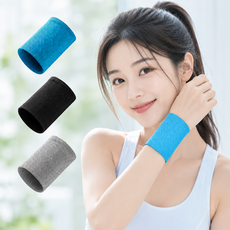 데이앤픽 스포츠 아이스 쿨 손목타월 아대 밴드 1+1, 1세트, 블루+블루