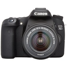 Canon 캐논 EOS 70D 디지털 SLR 카메라 18-55mm STM 렌즈 포함, w/ 18-55mm_Base, 1개
