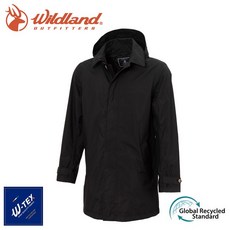 Wildland 荒野 男 長版防水可脫帽外套