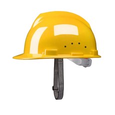 工程安全帽ABS頭盔 建築工地施工工人防護, 國標經典款 - 黃色, 1個