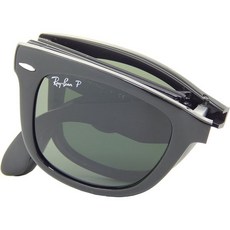Ray-Ban 폴딩 Wayfarer RB4105 601/58 블랙/크리스탈 그린 편광 54mm 블랙 블랙