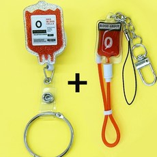 간호사 테이프걸이 릴홀더 사원증 아크릴 너스피아 혈액형 테이프 걸이링, 1개, 0형테이프걸이_키링