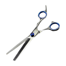 【神寶寵物】寵物美容剪刀系列 6.0寸/6.5寸/7.0寸 高螺絲寵物美容剪刀 直剪/彎剪/打薄剪, 單色, 1套裝