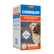 Cosequin MSM 狗 關節 犬 關節保健 DASUQUIN NUTRAMAX 軟骨素 葡萄糖胺, 1個, 加強版 效期2028年, 60顆