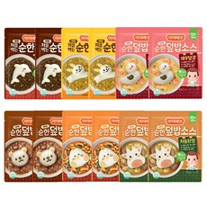 아이배냇 순한덮밥소스 짜장2개+카레2개+소불고기2개+새우달걀2개+간장찜닭2개+차돌된장2개+뽀로로키즈밴드, 덮밥소스(12개)+뽀로로밴드, 600g, 1세트