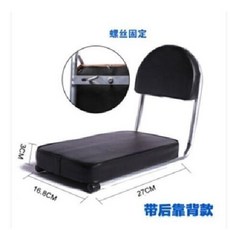臺灣出貨 自行車兒童後座坐墊 舒適帶靠背 可載兩小孩, 黑色（短款長28CM）加厚鐵管
