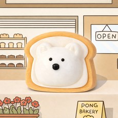 식빵 마시멜로우 강아지 말랑이 SNS인기템 스트레스 해소 스퀴시 모찌 쫀득이 슬라임, 1개