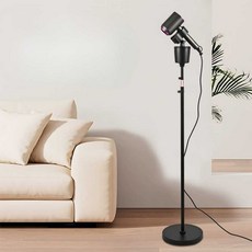 헤어드라이기 거치대 스탠드거치대 핸즈프리 수납대 정리함 수납걸이 드라이기, 충전 회전형-야경 블랙, 1개