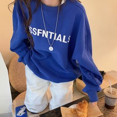 메이킹유 [교복템/속기모] 레터링 프린팅 보들 기모 라운드 티셔츠 캐주얼 데일리 루즈핏 P360레스티기모맨투맨