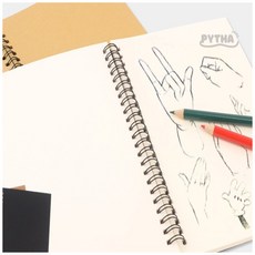 스케치 아트패드 50매 드로잉패드, 블랙+화이트