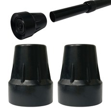 효도 지팡이 고무패킹 고무캡 19mm, 블랙, 2개