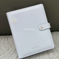 Card 小紅書同款霧霾藍雪花卡冊 高顏值三寸四宮格小卡拍立得收納相冊 相簿 小卡收納冊 拍立得相冊 明信片卡冊, 1份四宮格透明內頁【80卡位】,卡冊+2塊擋板