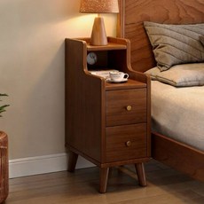 다용도 협탁 서랍장 침대 사이드 틈새 수납장 거실 협탁, 1개, 월넛 20cm