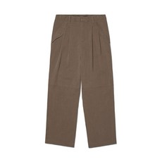 [노매뉴얼] FLAP WIDE SLACKS - DARK BROWN
