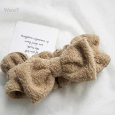 웬카 세수머리띠 리본 세안밴드 4종, 핑크