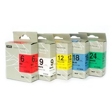 엡손 호환라벨테이프, 6mm- ST6KW 투명바탕/검정글씨, 6mm