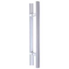 鋁合金對拉把手 600mm 鋁銀色 對開把手 大門把手 玻璃門把手, 1個