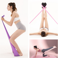 구오빌 라텍스 스트레칭 밴드 초급용 0.35mm 요가밴드 입문용 1+1, 퍼블1+핑크1, 2개