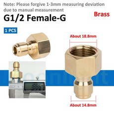 고압 커넥터 자동차 커플 유압 커플러 관개 어댑터 세탁기 정원, 09 1l2 Female-G(Brass), 1개, 1l2 Female G s