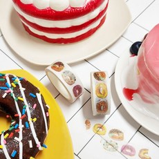 테이프 도넛 마스킹 수채화, 본상품