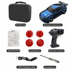 2025 새로운 Kf20 1 64 드리프트 Rc 자동차 4륜 원격 제어 레이싱 카 전체 비율 책상 경쟁, 7 KF20-B-Storage bag., 1개