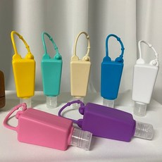 휴대용 손소독제 케이스 실리콘 기본 용기 30ml, 1개, 1. 노랑