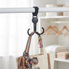 2구 후크고리 다용도 후크옷걸이 고정고리 수납걸이, 1개