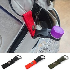 넨이룸 휴대용 버클 물병고리 홀더 페트병걸이 등산 캠핑, 3개, 블랙