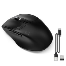 iClever 무선 type-C 충전식 마우스 비즈니스용 마우스 듀얼 모드 7키 버튼 Bluetooth3.05.02.4G 무선 마우스 4단계 DPI 800120016002400 멀티 페어링 3대 접속 가능 OSAndroidChrome OS 대응 MD167