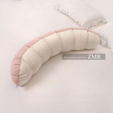 긴 베개 여성 수면용 성인 옆으로 자는 다리 받침대 남성 침대용 베개 분리 및 세탁 가능, 일반 모델: 1.2m 폭 28cm 높이 25cm, 핑크와 화이트 색상 조합