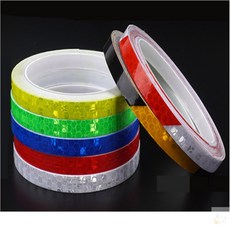 꿈꾸는비 반사 테이프 1cm x 8M 공사용, 화이트+레드