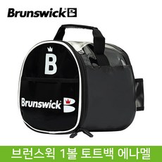 브런스윅 에나멜 1볼 토트 백, 올블랙, 1개