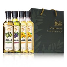 Haepyo 精選食用油禮盒組 5號 芥菜籽油 2入+葡萄籽油+橄欖油, 1套