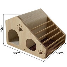 실내 반려동물 하우스 반려견 침구 고양이집 개집 만들기, 1개, 1단계 원목 고양이집 겨울여름 겸용