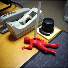 디자인문구 심장어택 펜꽂이 펜홀더 연필꽂이 선물, 2개