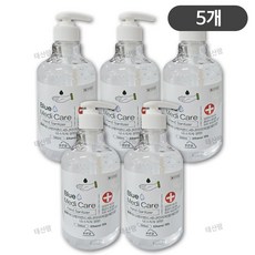 블루메디케어 핸드 세니타이저 손세정제 손소독제 겔타입, 5개, 500ml