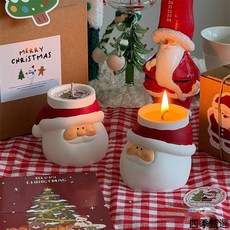聖誕老人造型香氛蠟燭 聖誕節氣氛裝飾擺件, 1個, 聖誕老人香薰蠟燭杯,關注店鋪送小禮物