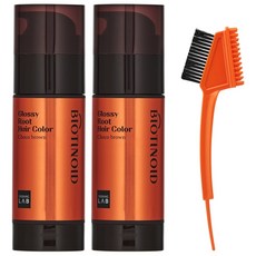 비오티노이드 윤기 루트 헤어 컬러 새치 염색약, 초코브라운, 2개