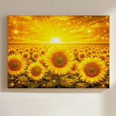 풍수액자 해바라기 액자 그림 집들이선물 개업선물 인테리어 그림, 8.황금빛 해바라기 들판 B