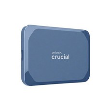 Crucial X10 1TB 휴대용 SSD 최대 2 100MB/s USB 3.2 USB-C 외장 솔리드 스테이트 드라이브 윈도우 맥 및 안드로이드와 호환 게임 사진, 블루