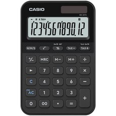 카시오 컬러 전자계산기 MS-20YC, 1개, (카시오 정품 계산기)블랙