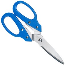일본 다용도 양손가위 20cm 일제 톱니 방산가위 방산시장, 1개, 블루