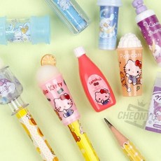 연필 보호 펜슬캡 3P 세트 필기구 문구용품 패러디 스타일, 1개, 쿠로미