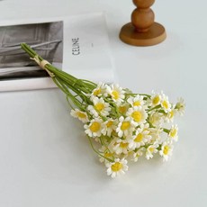 수국 알륨 조화 인테리어 부쉬 다발 장식 꽃 촬영 컬러, 6송이 화이트 코스모스 손잡이