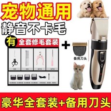 寵物電推剪 靜音不卡毛 全套修毛套裝 附備用刀頭, 1個, 寵物店同款新德國機芯耐用50年,超值款豪華齊全配套刀頭靜音不卡毛, N/A
